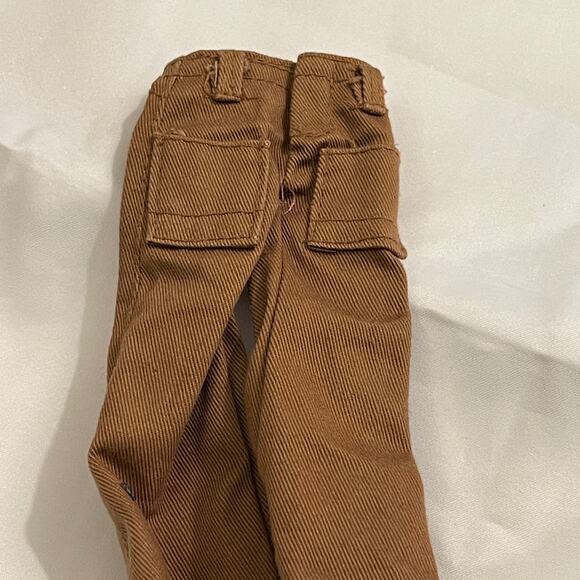 Bratz Boyz doll Brown Rust Pants Back Pockets Trousers - Picture 4 of 5